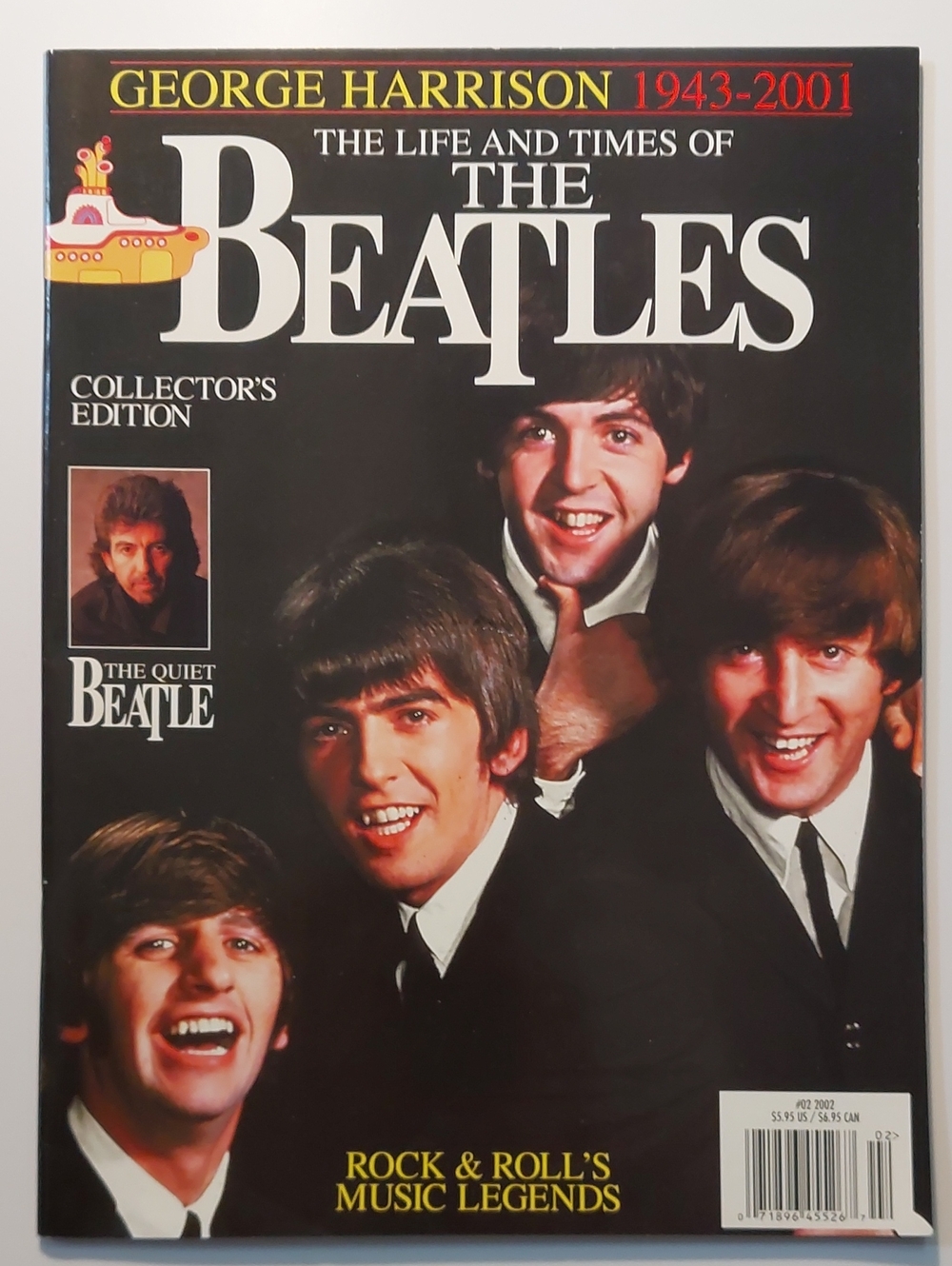 Vintage The Life and Times of The Beatles George Harrison Tribute Magazine 2002